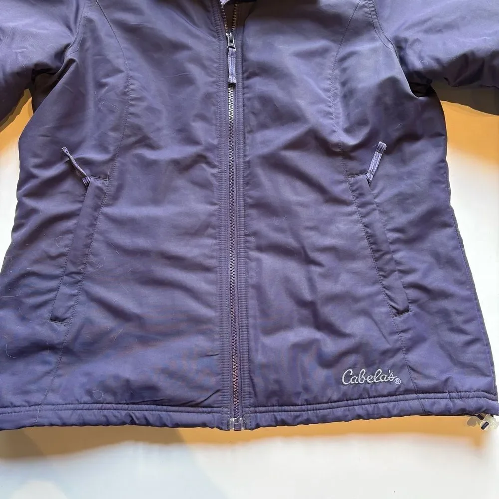 Cabela's Women's Purple Jacket Full Zip Fleece Lined Size Small